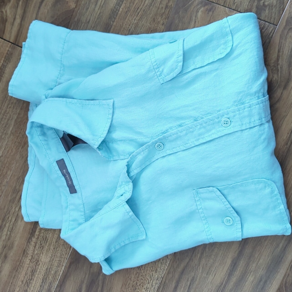 Liz Claiborne 100% Linen Long Sleeve Top